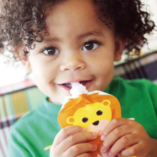 Miniatura 2 de Bolsas de almacenamiento de alimentos reutilizables Squooshi para bebés y niños pequeños Plástico libre de BPA, apto para alimentos, apto