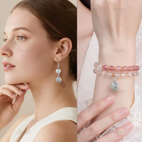 Miniatura 4 de AUEAR, Paquete de 100 dijes de globo de aleación de tierra de plata para hacer joyas, pulseras y collares