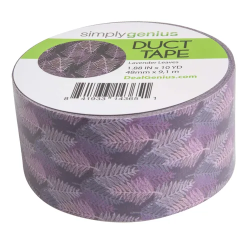 Miniatura 2 de Simply Genius Cinta adhesiva de colores – 1.88 pulgadas x 10 yardas de hojas de lavanda – Cinta adhesiva fuerte y resistente al desgarro