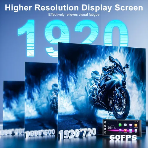 Miniatura 5 de Pantalla táctil de 60 fps totalmente laminada de 11 pulgadas, pantalla de reproducción inalámbrica Accfly para Apple Carplay y Android Auto