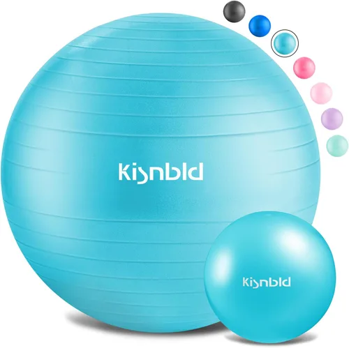 Miniatura 13 de kisnbld Pelota de ejercicio, pelota de yoga extra gruesa para entrenamiento y estabilidad durante el embarazo, 4 tamaños, pelota de equilibrio
