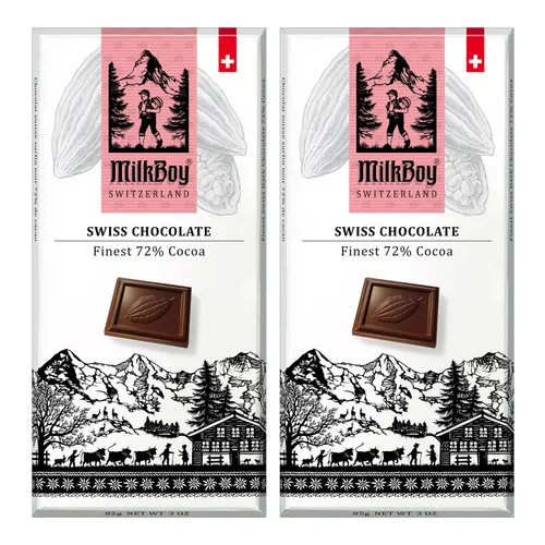 Miniatura 11 de Milkboy Swiss Extra Dark Chocolates - 85% cacao, fabricado en Suiza, sin lácteos, vegano, sin gluten, sin OMG, kosher, de cultivo sostenible