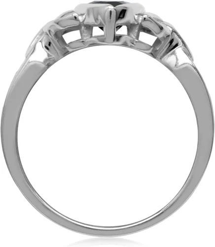 Miniatura 4 de Silvershake Anillo solitario de plata de ley 925 con nudo celta triquetra genuina