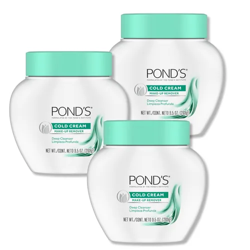 POND'S Crema facial fría, limpiador facial para todo tipo de piel, limpiador facial hidratante profundo y removedor de maquillaje, 9.5 onzas,