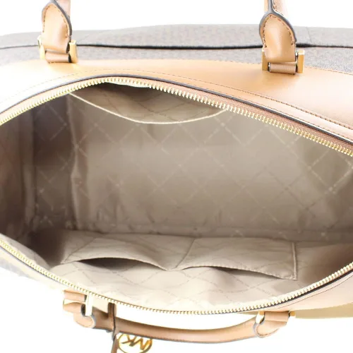 Miniatura 3 de Michael Kors Bolsa de lona extra grande con cremallera superior, Marrón