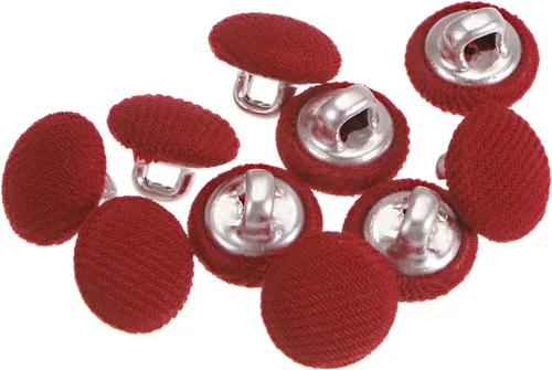 Miniatura 97 de HARFINGTON 10 botones de tela de 24L cubiertos de tela de 0.59 pulgadas, vástago de metal, botones de costura redondos para trajes, blusas de Azul
