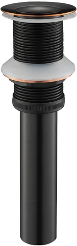 Tapón de drenaje desplegable para fregadero de baño, drenaje desplegable sin desbordamiento (bronce aceitado)