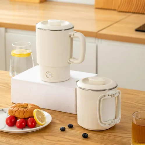 Hervidor eléctrico para agua hirviendo, café, leche, tetera plegable, calentador de agua para viajes en casa, hervidor de agua plegable