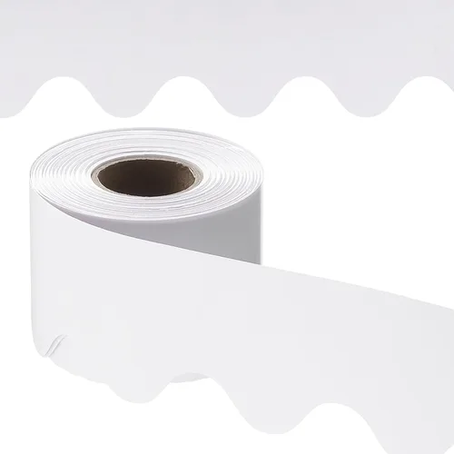 Miniatura 36 de PATIKIL Borde para tablón de anuncios, 65.5 pies, póster, pizarra, corcho, decoración, bordes festoneados, decoración de pared para aula, oficina