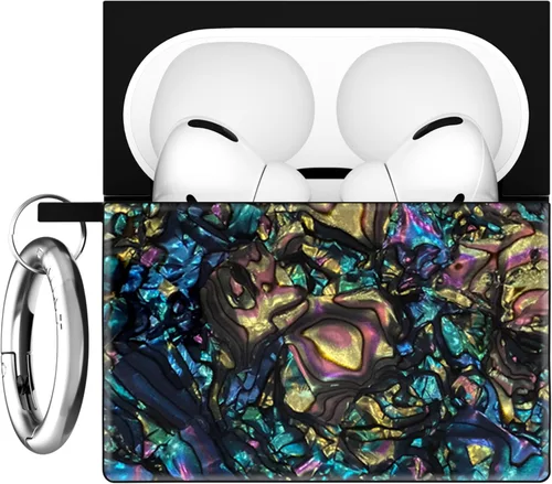 Miniatura 20 de Flaunt Funda cuadrada oficial para AirPods Pro 3 con anillo plateado, compatible con AirPods Pro de 3ª generación, carga inalámbrica, ligera y a