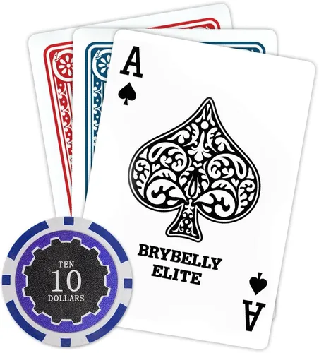 Miniatura 3 de Brybelly Eclipse - Fichas de póquer pesadas de 0.49 oz (0.49 oz), 50 unidades Azul ($10 Dark Blue)