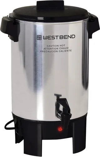 Miniatura 7 de Cafetera West Bend de aluminio altamente pulido con control automático de temperatura, preparación de una taza por minuto y fácil limpieza. Incluye