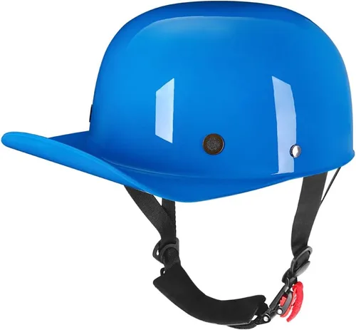 Casco de Motocicleta Vintage Retro de Cara Abierta Gorra de Béisbol Medios Cascos Hombres Mujeres para Ciclomotor Gorra Jet Scooter Street Cruiser -