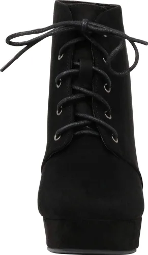 Miniatura 2 de Forever Link modelo Camille-86 - Botines con cordones y tacón grueso para mujer