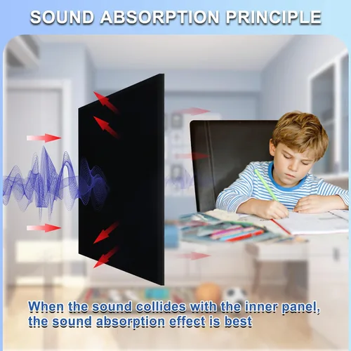Miniatura 4 de Paquete de 18 paneles acústicos, insonorizantes, absorben el sonido, de alta densidad, tratamiento acústico para estudio en casa, decoración