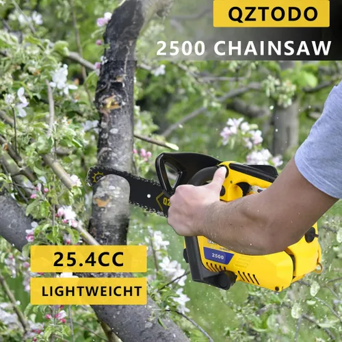 Miniatura 3 de Motosierra con mango superior, alimentada a gas, sierras de cadena de 12 pulgadas, sierra pequeña portátil ligera de 25.4 CC de 2 tiempos