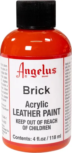 Miniatura 135 de Angelus - Pintura acrílica para cuero, 4 Fl Oz, color blanco - Pintura para cuero profesional flexible, resistente a grietas, arañazos
