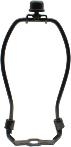 Miniatura 8 de Kit de soporte de arpa de pantalla de 6 pulgadas con marco de cuerno resistente con tapa de remate de lámpara sólida para lámparas de mesa y pie