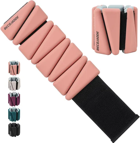 Miniatura 34 de BECOJADDE Juego de pesas de tobillo de 2 (1 libra/2 libras/3 libras cada una) Pesas ajustables de muñeca para mujeres y hombres, pesas portátiles