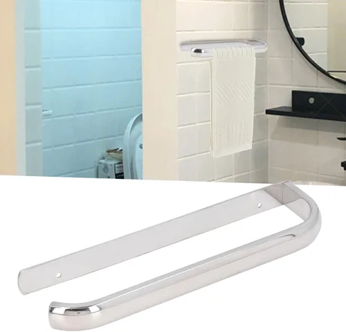 Miniatura 3 de Toallero de mano de acero inoxidable, organizador de toallas de mano montado en la pared, soporte para toallas montado en la pared, estante