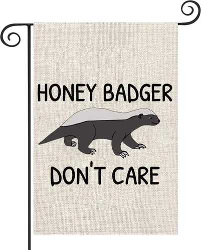 Badger Lovers - Bandera para exteriores, diseño de animales salvajes, patio, regalo de Navidad (Badger Don't Care)