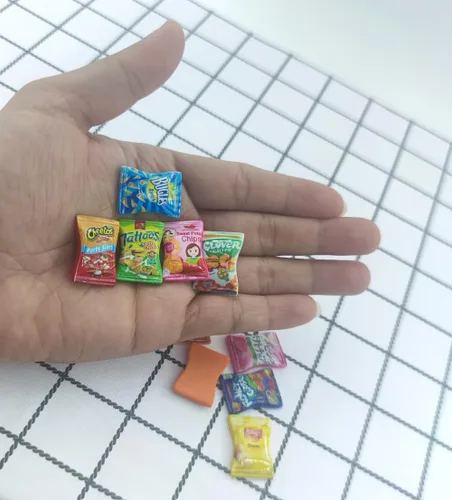 Miniatura 3 de Botellas de bebidas en miniatura, aperitivos, alimentos, pasteles, decoración de casa de muñecas, juego de cocina, juguetes de fiesta