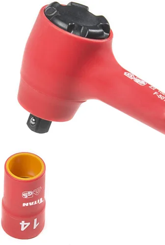 Miniatura 6 de Titan 66100 Juego de llaves de vaso aisladas VDE de 18 piezas de 1/4 pulgadas