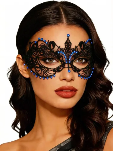 Miniatura 9 de Tgirls Máscara de encaje para mujer con diamantes de imitación sexy, máscaras de mascarada, máscara de encaje para fiesta de disfraces, máscara