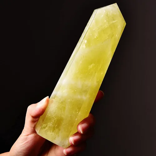 Miniatura 44 de AMOYSTONE Obelisco de Piedra de Sangre Africana Varita de Cristal Curativo Grande Torre Columna Facetada de 6 Lados Reiki Chakra Meditación Terapia
