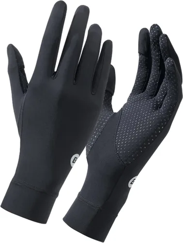 ROCKBROS Guantes de protección UV suaves y delgados para mujer, guantes de protección solar antideslizantes de seda de hielo con dedos extraíbles