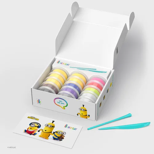 Miniatura 2 de HEY CLAY Minions - Arcilla de modelado de secado al aire colorida para niños - Kits de manualidades para niños de 4 a 8 años - Juguetes de Minions