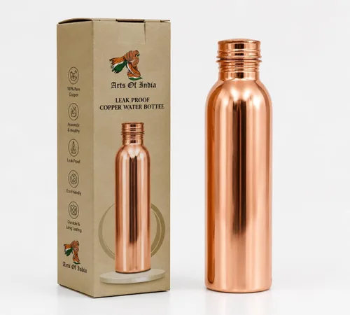Miniatura 8 de Pure Copper Water Bottle with Copper Tumbler - 34 Oz Extra Large - Ayurvedic Vessel For Drinking - Drink More Water, Lower Your Sugar Intake And