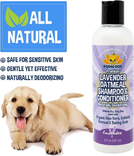 Miniatura 5 de Bodhi Dog Champú y acondicionador de avena de lavanda premium, fórmula orgánica para perros, gatos y mascotas, hipoalergénico, alivia la piel seca