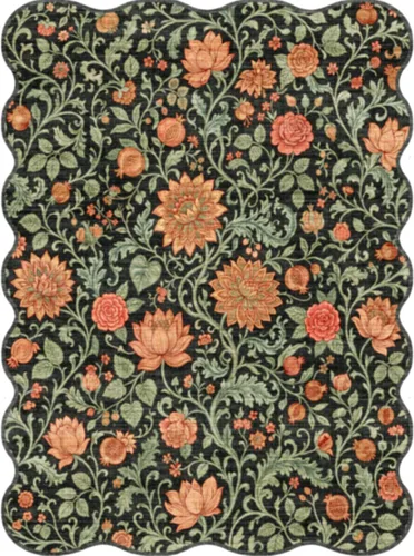 Miniatura 42 de Alfombra lavable de 2 x 3 pies para entrada: alfombras vintage con respaldo antideslizante para cocina, baño, alfombra resistente al agua