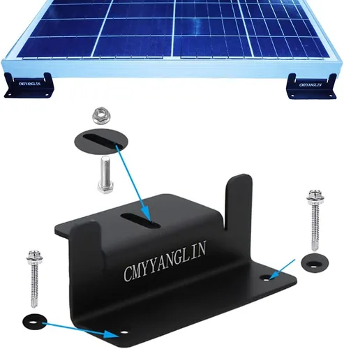 Miniatura 4 de Soportes de montaje en Z para panel solar, con tuercas y pernos, adecuados para paneles solares de 50 W a 150 W en RV, barcos, autocaravanas
