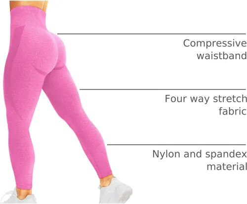 Miniatura 107 de HIGORUN - Leggings sin costuras para mujer, moldeadores, con diseño gráfico de sonrisas, de cintura alta, para el gimnasio, yoga o hacer ejercicio