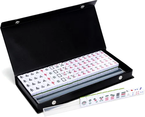 Miniatura 13 de drizzle Juego de Mahjong Mini de Viaje Rosa de 20mm con Instrucciones - 146 Azulejos Portátiles - para Principiantes con 4 Piezas de Estantes 2