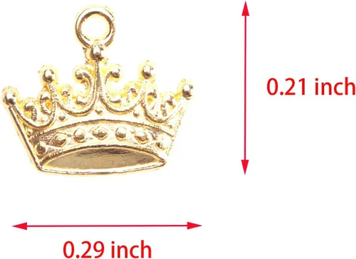 Miniatura 3 de 30 piezas de dijes de tiara mini metal vintage lindo colgante de joyería para hacer bricolaje, collares, pulseras, collares, joyería, manualidades