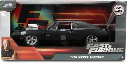 Miniatura 2 de Jada Fast & Furious 1:24 Dom's 1970 Dodge Charger R/T - Auto fundido a presión, juguetes para niños y adultos