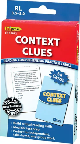 Miniatura 4 de Edupress Tarjetas de práctica de pistas de contexto, niveles 3.5-5.0, azul