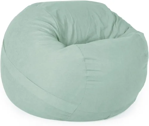 Miniatura 13 de YuppieLife Funda para puf de piel esponjosa para adultos (solo funda, sin relleno), lavable a máquina, 4 pies, tamaño grande, lujoso/repuesto