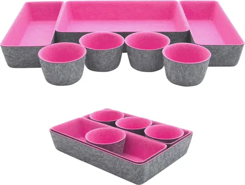 Miniatura 11 de Teeo - Organizadores divisores de cajones - Bandejas de maquillaje para tocador - Organizador de cajones - Organizador de cajones de oficina