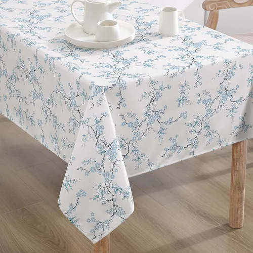 Miniatura 10 de Laura Ashley Mantel decorativo, resistente a las arrugas y a las manchas, repelente al agua a prueba de derrames, tela de poliéster lavable de fácil
