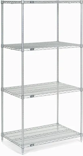 Global Industrial Estantería de alambre cromado, 30 pulgadas de ancho x 18 pulgadas de profundidad x 74 pulgadas de alto