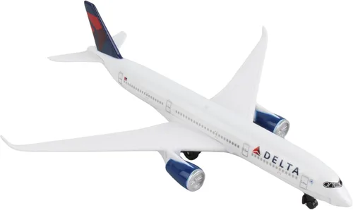 Miniatura 3 de Daron Avión de Juguete – Delta Air Lines Airbus A350 – Modelo de Avión de Juguete de Metal Fundido a Presión con Piezas de Plástico para Niños a