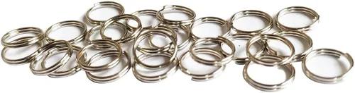 300 piezas de anillo dividido de metal de 0.315 pulgadas chapado en níquel para conectar cierres, dijes, enlaces y manualidades de adorno, color