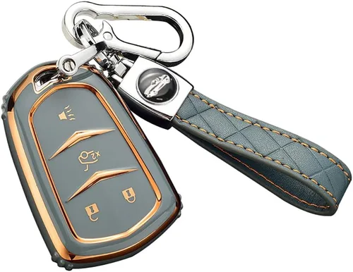 Miniatura 12 de ontto Funda para llavero compatible con Cadillac, Beige