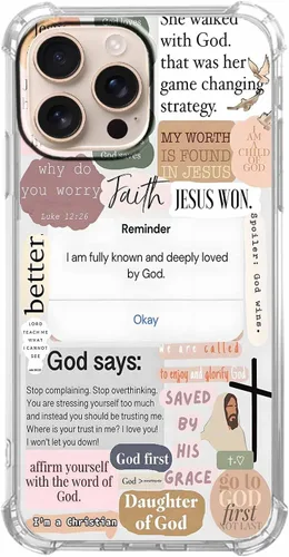 Miniatura 47 de Funda para Celular con Versículos de la Biblia, Colocación de Citas Cristianas de Jesús, Diseño Collage, Funda Protectora Suave de TPU de Moda