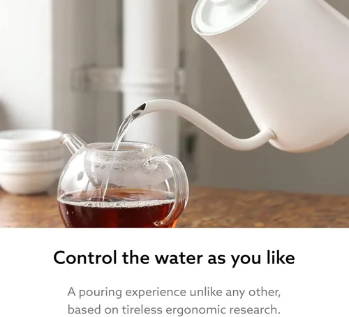 Miniatura 4 de BALMUDA The Kettle Hervidor Eléctrico de Cuello de Cisne Ligero Acero Inoxidable Capacidad de 0.6L (20fl oz) Indicador de Luz Neón Blanco