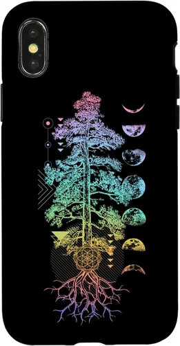 Miniatura 5 de iPhone 11 Pro Max Árbol de la Vida Fases de la Luna Yoga Chakra Estuche de Regalo